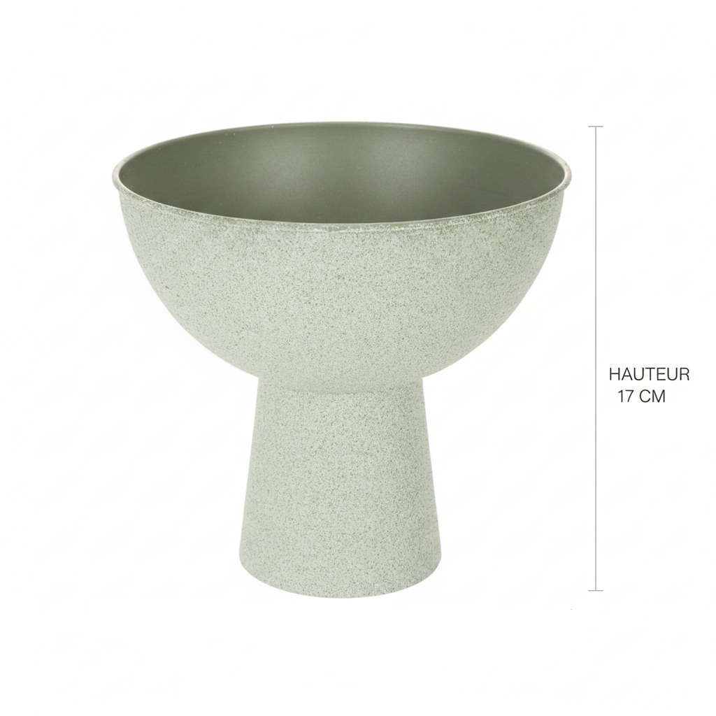 Coupe granit vert sauge - dimensions 17cm x 18cm