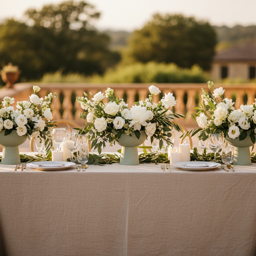 Coupe granit vert - table de mariage